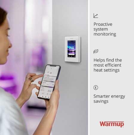 Image 4 of Warmup 7iE Smart Matter WiFi Thermostat Bright Porcelain 7IE-01-BP-LC