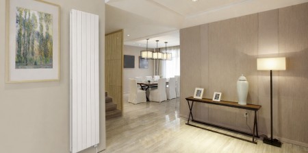 Image 1 of Ignis Core White Vertical Flat Tube Radiator 1600mm x 578mm Single Panel